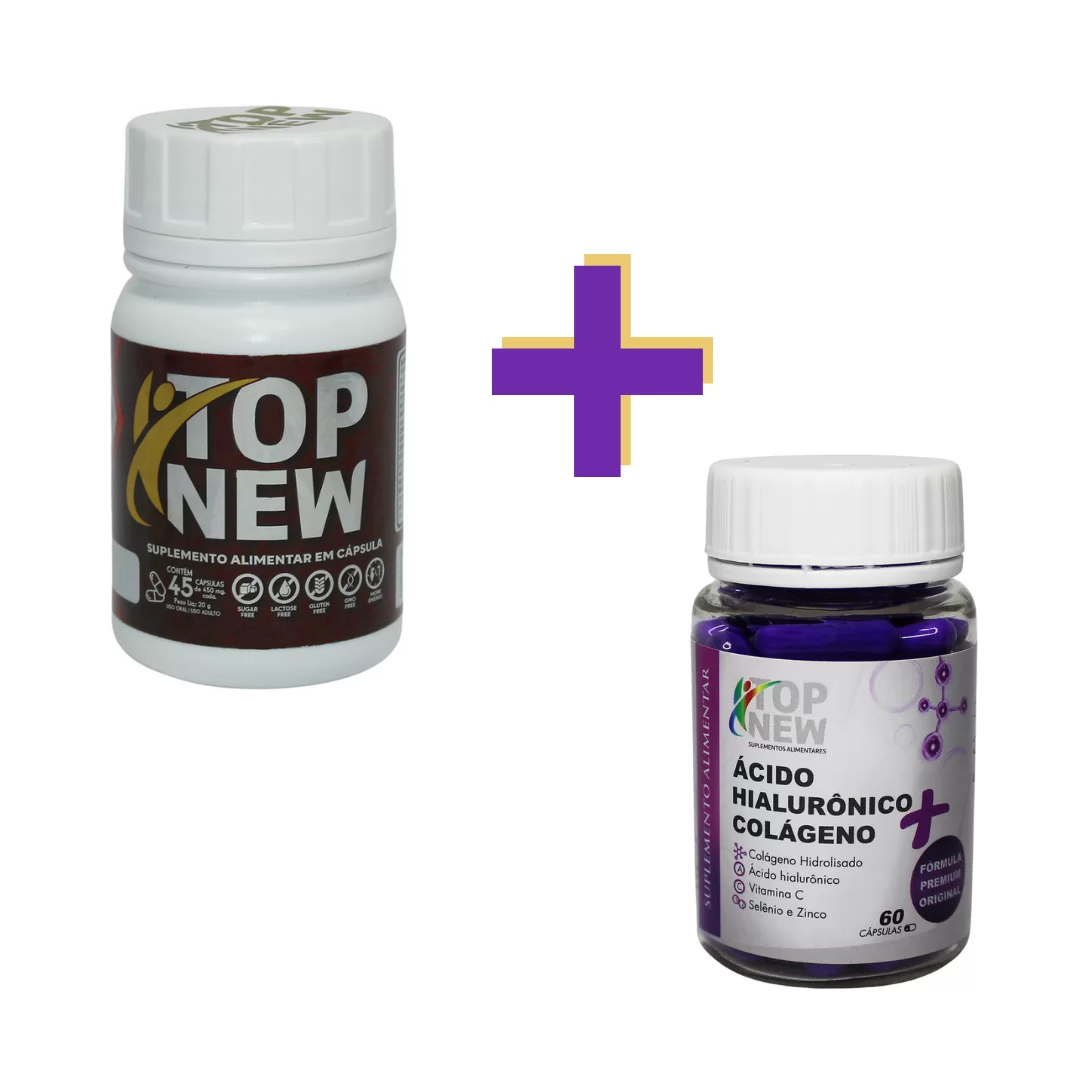 Topnew Tradicional (Termogênico) + Ácido Hialurônico Colágeno