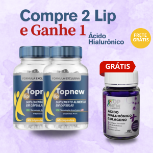 2 Topnew Lip + Grátis Ácido Hialurônico